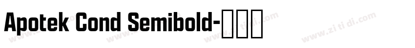 Apotek Cond Semibold字体转换